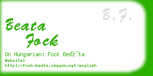 beata fock business card